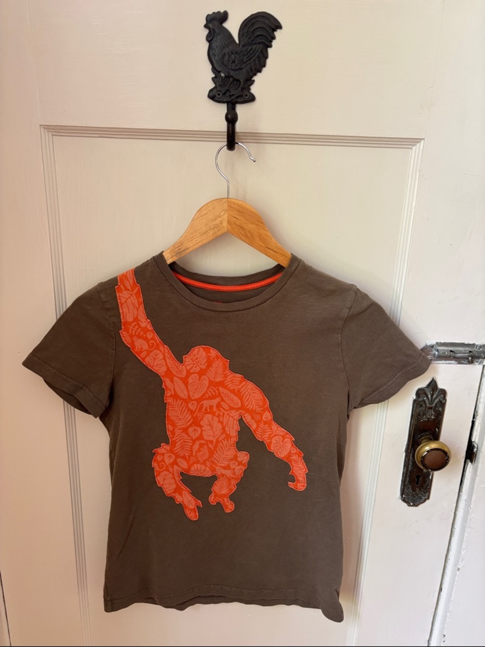 Mini Boden Graphic T-Shirt with Orange Ape Print